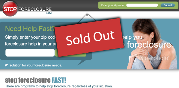 StopForeclosure.com Sold Out